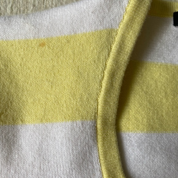 Theory cropped yellow white striped thin sweater - Picture 4 of 8